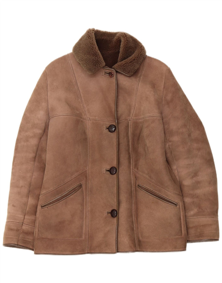 Γυναικείο Shearling Jacket Nurseys UK 16 Large Brown Sheepskin