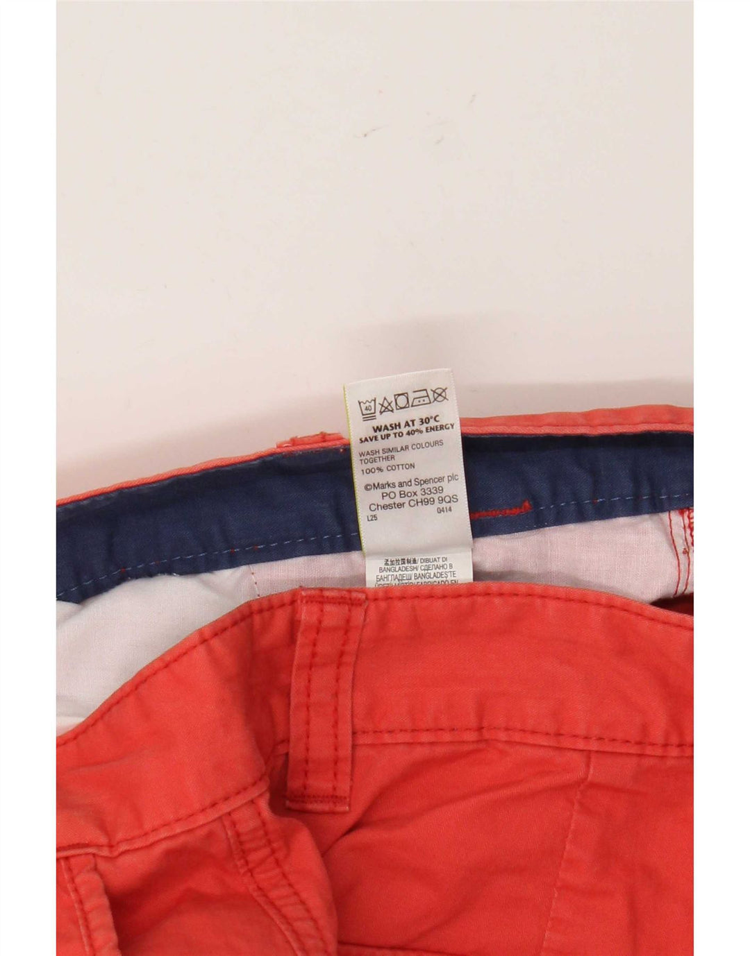 Ανδρικό σορτς Cargo Marks & Spencer W32 Μεσαίο κόκκινο βαμβακερό