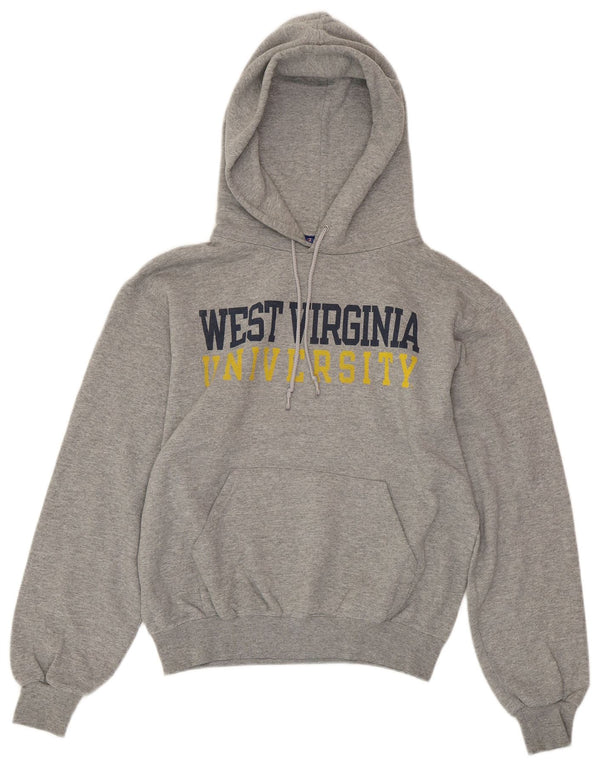CHAMPION Womens West Virginia Oversized Hoodie Jumper UK 10 Small Grey