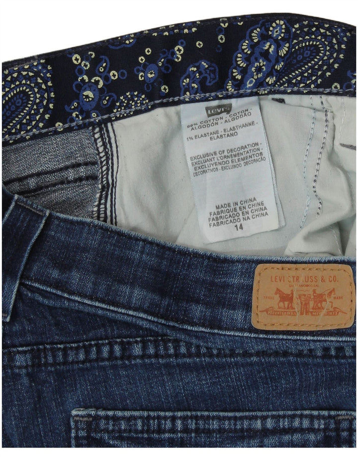 LEVI'S Γυναικείο Capri Jeans US 14 XL W36 L20 Μπλε βαμβακερό