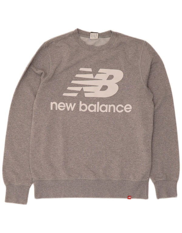 New Balance Mens Graphic Sweatshirt Jumper Medium Grey