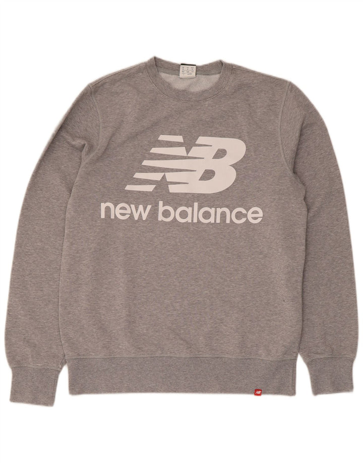 Ανδρικό γραφικό φούτερ New Balance Jumper Medium Grey