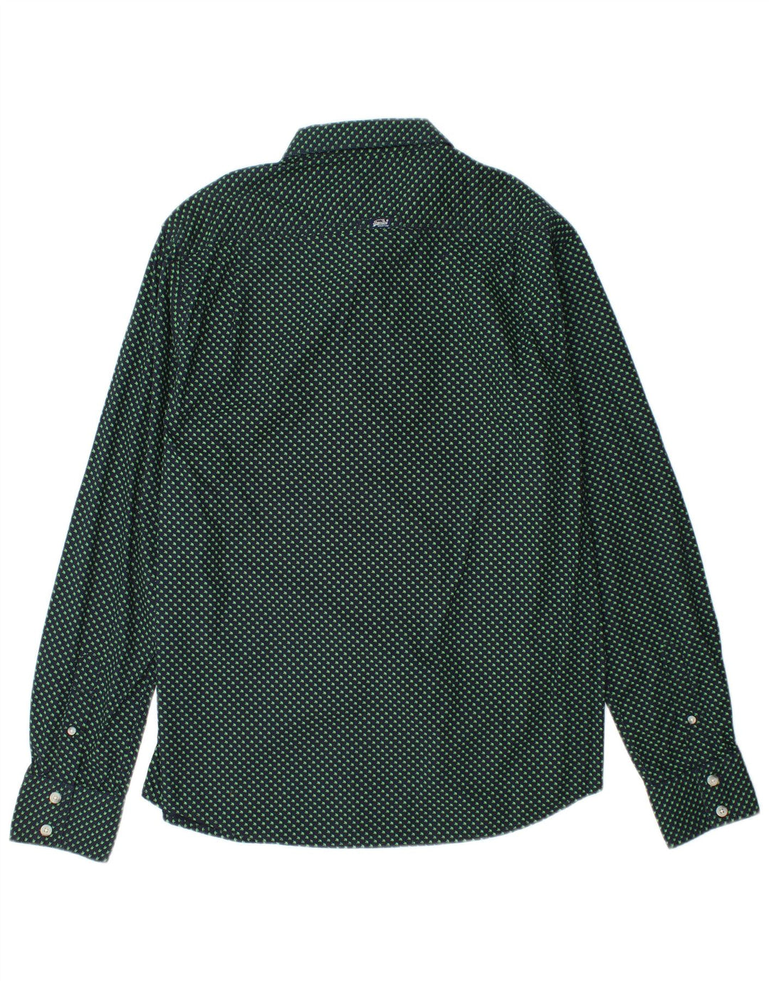 Ανδρικό γραφικό πουκάμισο SUPERDRY 2XL Navy Blue Spotted