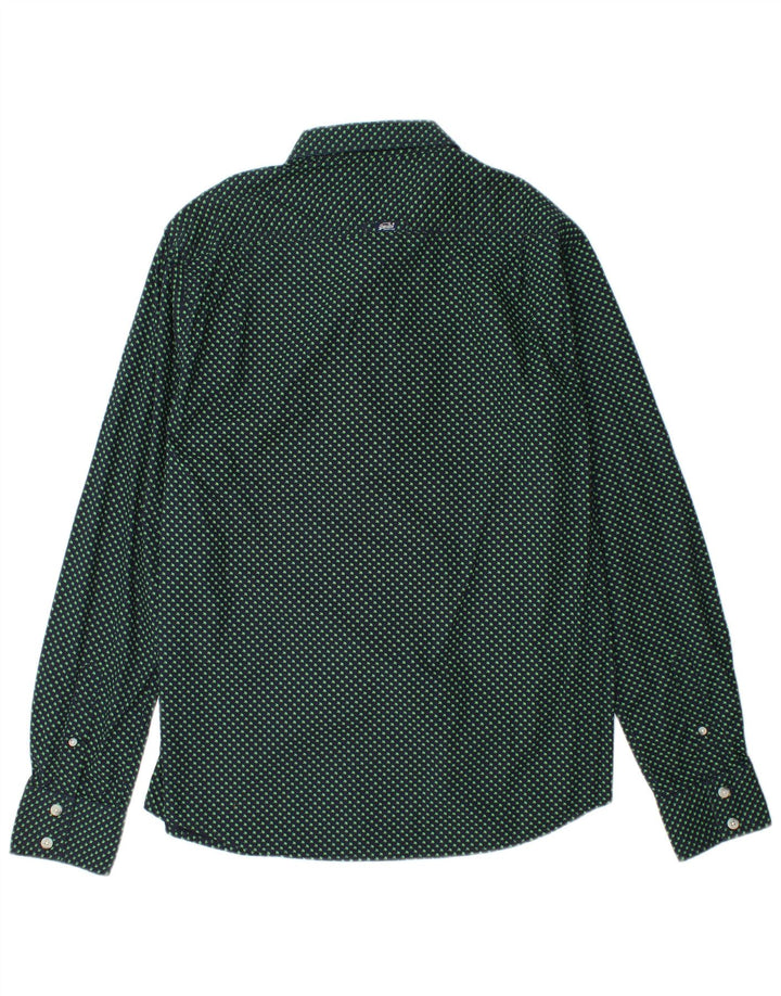 Ανδρικό γραφικό πουκάμισο SUPERDRY 2XL Navy Blue Spotted