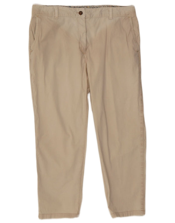 Marks & Spencer Γυναικείο Cropped Παντελόνι UK 16 Large W34 L25 Off White