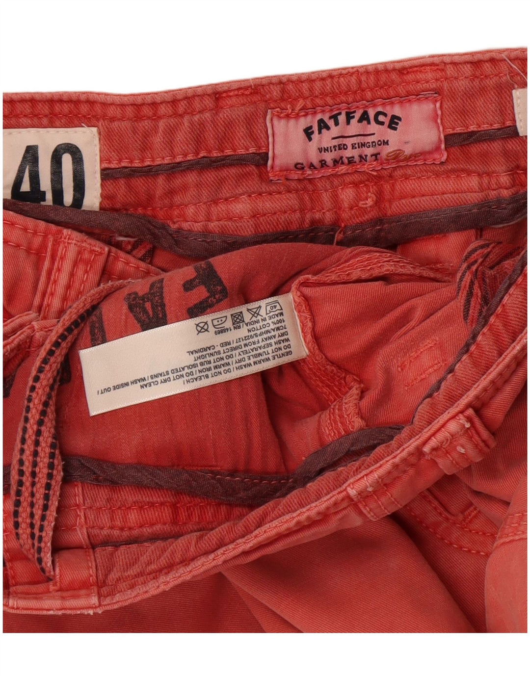Ανδρικό σορτς Chino Fat Face W40 XL κόκκινο βαμβακερό
