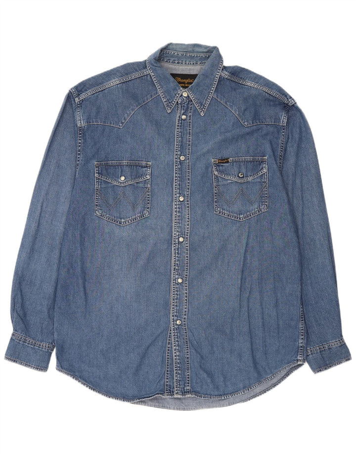Ανδρικό τζιν πουκάμισο Wrangler XL Μπλε βαμβακερό