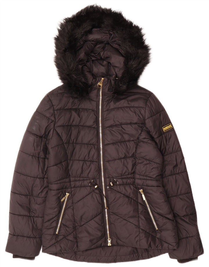 Γυναικείο μπουφάν με κουκούλα Barbour UK 10 Small Black Polyamide