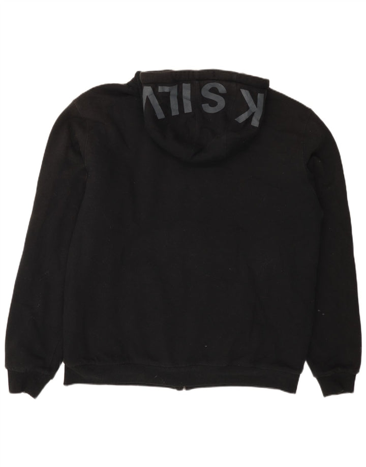 Ανδρικό πουλόβερ με κουκούλα με φερμουάρ QUIKSILVER XL Μαύρο βαμβακερό