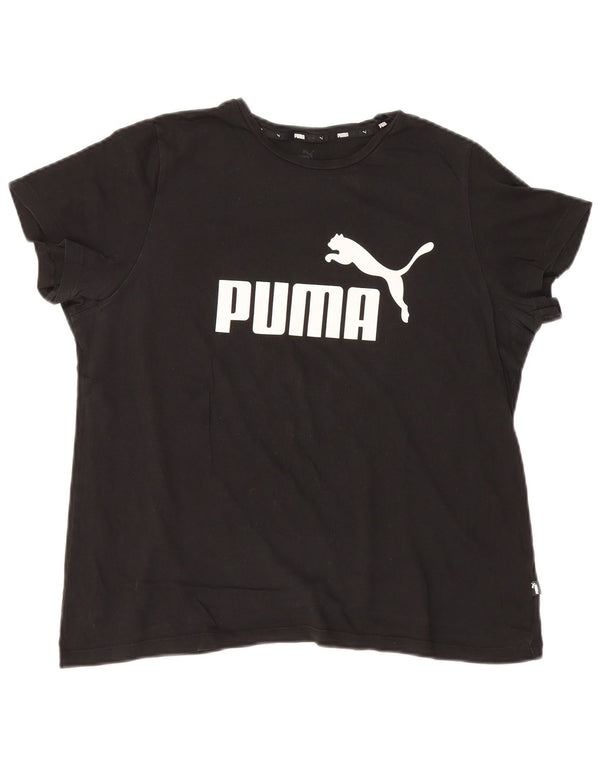 Γυναικείο γραφικό μπλουζάκι Puma Top UK 18 XL Μαύρο