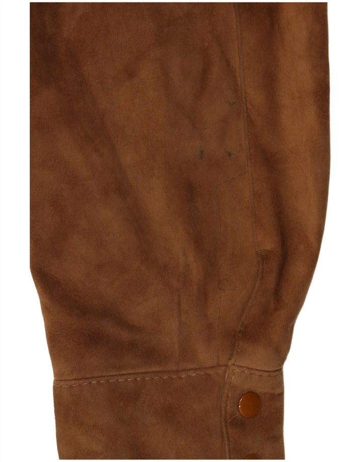 Vintage Ανδρικό Suede πουκάμισο IT 50 Μεσαίο Καφέ
