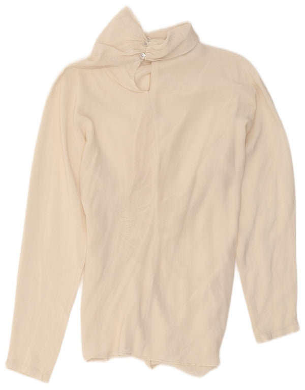 Pancaldi & B Γυναικεία Μπλούζα Τοπ UK 10 Small Off White Silk
