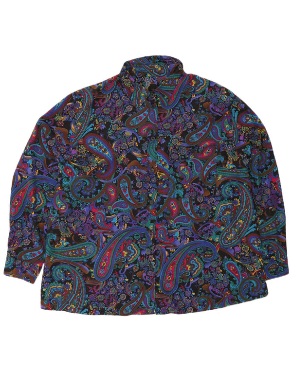Vintage γυναικείο πουκάμισο UK 24 4XL Πολύχρωμο Paisley