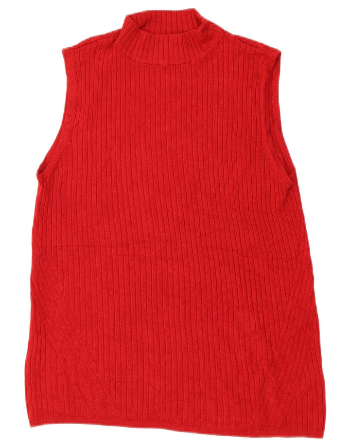 Marks & Spencer Γυναικείο γιλέκο Tank Top UK 12 μεσαία κόκκινη βισκόζη
