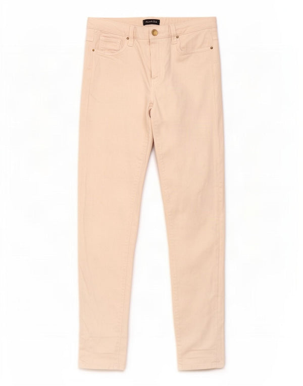 Massimo Dutti Womens Slim Casual Trousers W28 L30 Beige