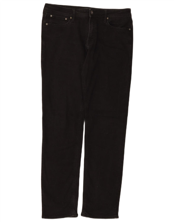 Jack & Jones Ανδρικό τζιν ίσιο W34 L34 μαύρο βαμβακερό