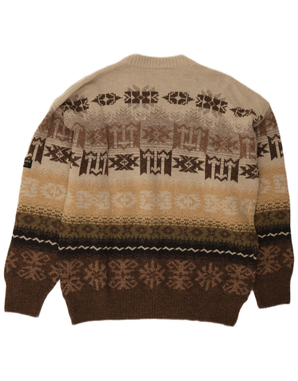 Ανδρικό πουλόβερ Navigare Crew Neck Jumper XL Brown Fair Isle Acrylic