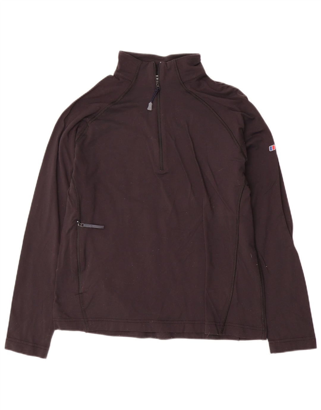 Γυναικεία πουλόβερ με φερμουάρ Berghaus Top 12 μεσαίο μαύρο νάιλον