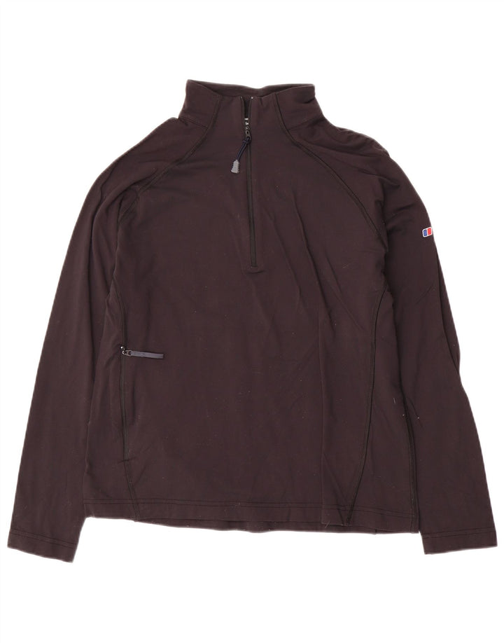 Γυναικεία πουλόβερ με φερμουάρ Berghaus Top 12 μεσαίο μαύρο νάιλον