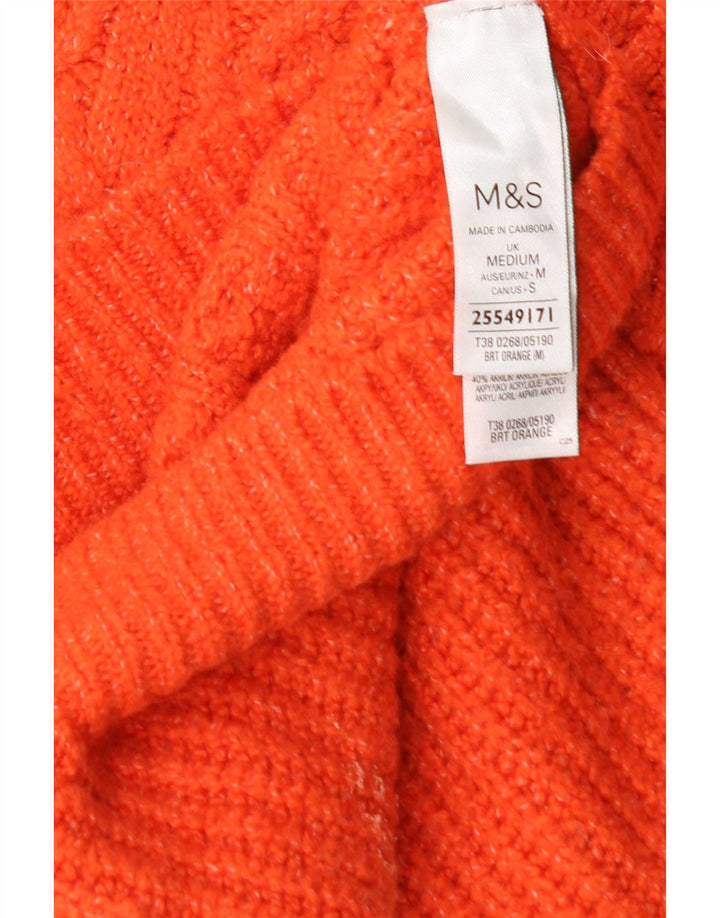 Marks & Spencer Γυναικείο πουλόβερ με λαιμό χελώνα UK 14 Medium Orange