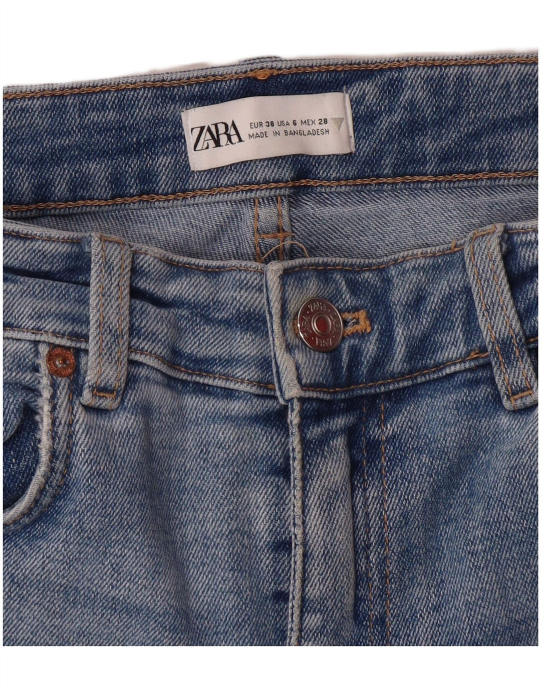 Zara Γυναικείο Ψηλόμεσο Skinny Jeans EU 38 Small W28 L27 Blue Classic
