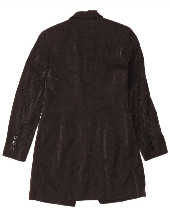 Γυναικείο παλτό RICHARDS UK 10 Small Black Floral Viscose