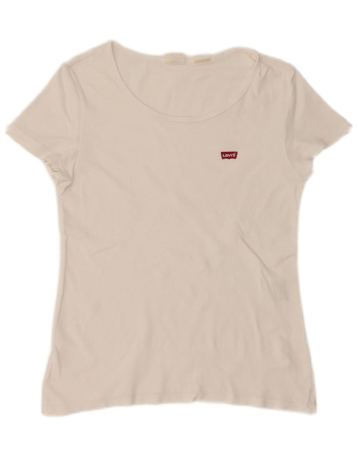 Γυναικείο T-Shirt Levi's Crop Top UK 12 Medium White