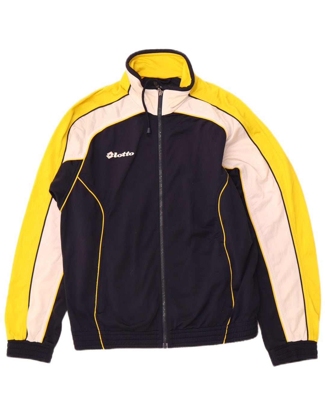 Ανδρική αθλητική φόρμα LOTTO Top μπουφάν Small Navy Blue Colorblock Polyester