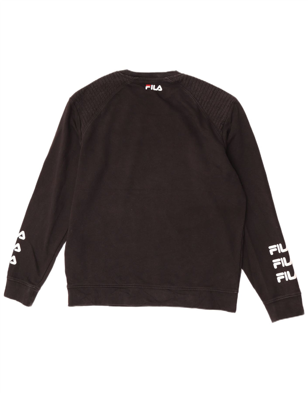 Ανδρικό φούτερ Fila Graphic Regular Fit Jumper μεγάλο μαύρο βαμβακερό