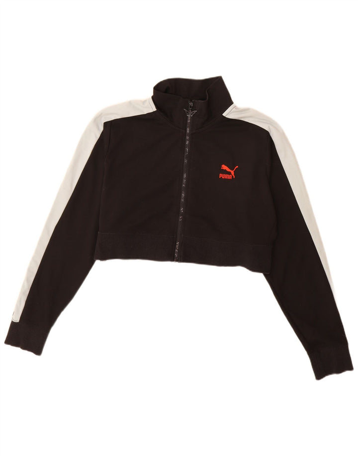 Puma γυναικεία φόρμα Crop Top Jacket UK 20 2XL Μαύρο Colourblock Polyester