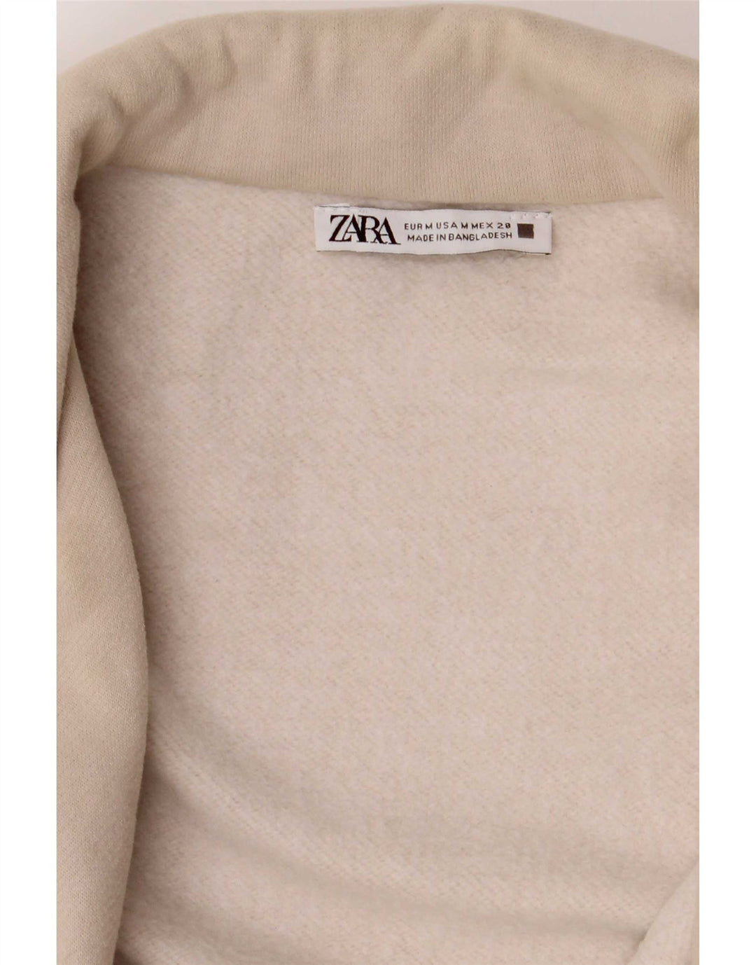 Zara Γυναικείο Oversized Ανοιχτό Πανωφόρι UK 14 Medium Beige Βαμβακερό