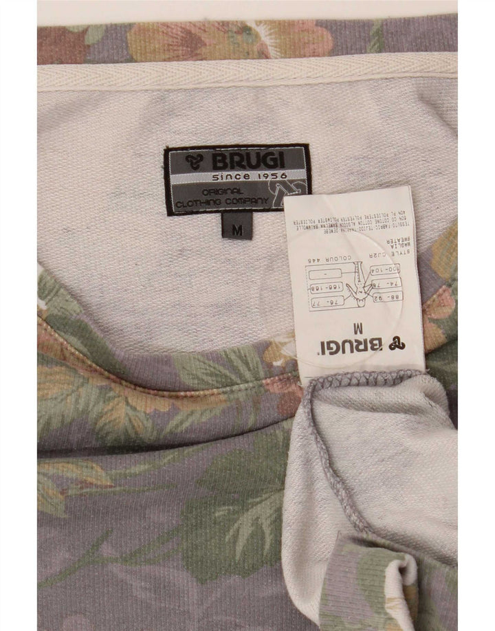 Γυναικεία φούτερ Brugi Jumper Μεσαίο γκρι φλοράλ βαμβακερό