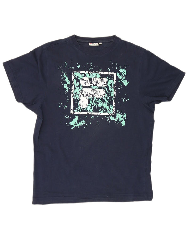 Ανδρικό γραφικό T-Shirt Fila Top XS Navy Blue