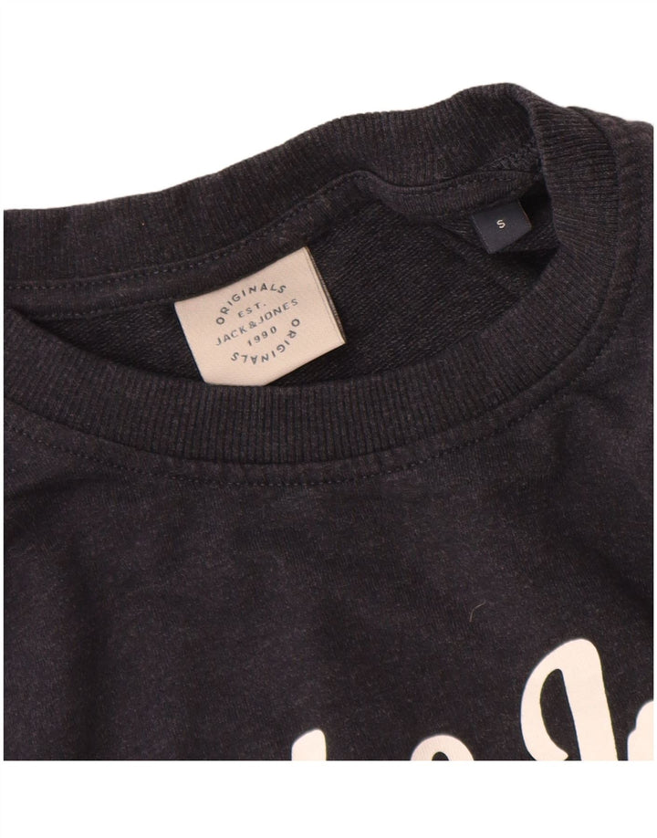 Jack & Jones Ανδρικό γραφικό φούτερ Jumper Small Navy Blue από βαμβάκι