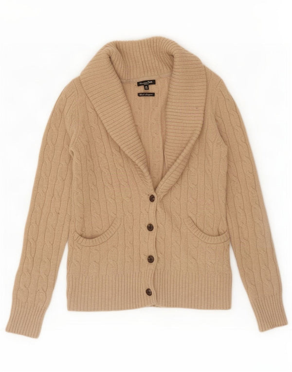 Γυναικεία ζακέτα Massimo Dutti UK 12 Μαλλί μεσαίου καφέ