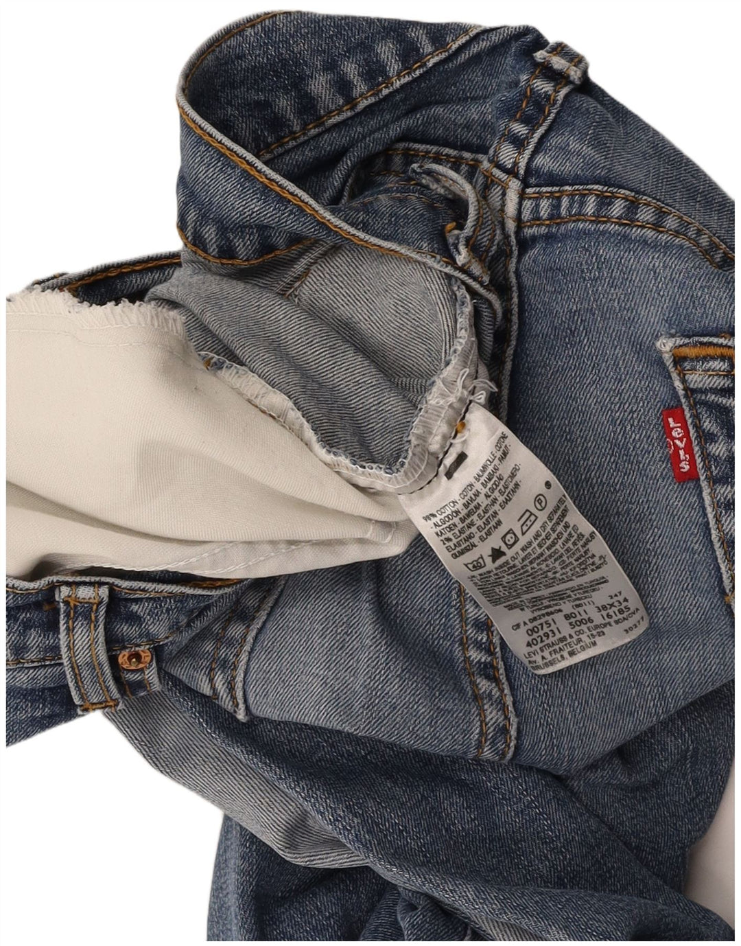 Ανδρικό τζιν LEVI'S ίσιο W38 L27 Μπλε βαμβακερό