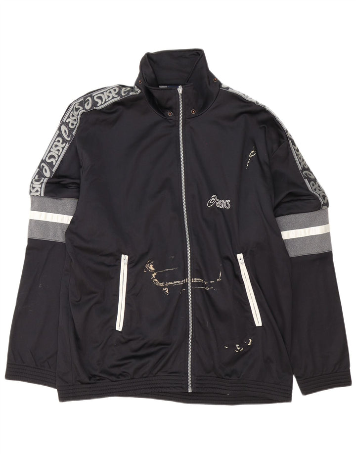 Ανδρική φόρμα γραφικών Asics Top Jacket IT 54 XL Black Colourblock
