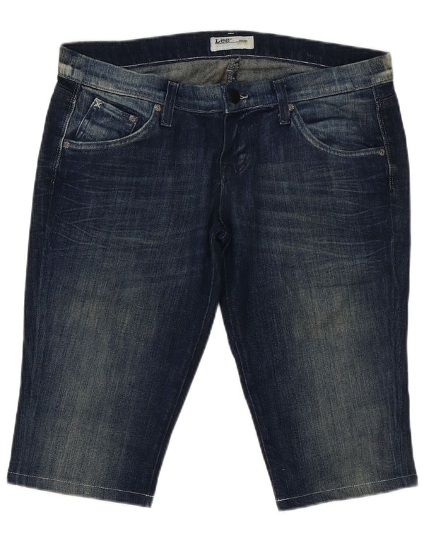 Lee Womens Lynn στενό τζιν σορτς W32 μεγάλο μπλε βαμβακερό
