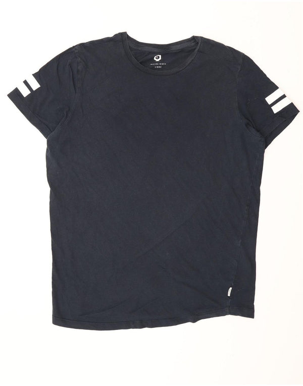 Jack & Jones Ανδρικό T-Shirt Top Large Navy Blue από βαμβάκι