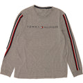TOMMY HILFIGER Mens Graphic Top Long Sleeve Medium Grey Cotton Vintage Tommy Hilfiger and Second-Hand Tommy Hilfiger from Messina Hembry 