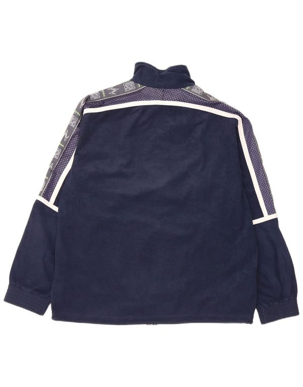 Brugi Ανδρική φόρμα φόρμας με γραφικό βελούδο Top Jacket Medium Navy Blue Colourblock