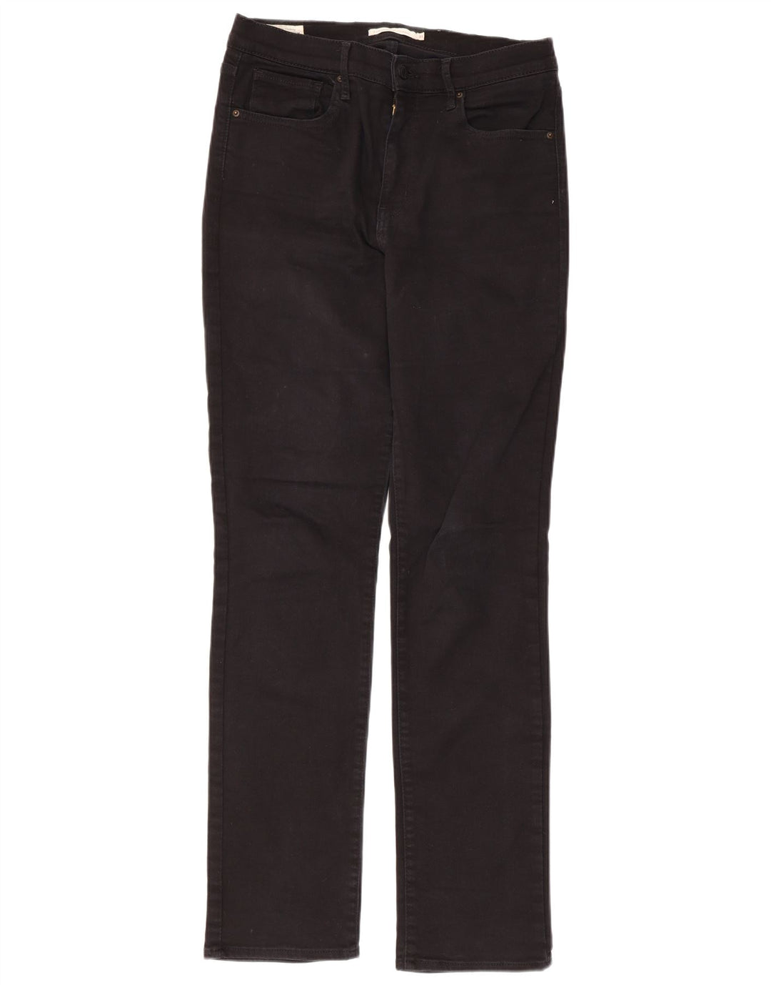 LEVI'S Γυναικείο 724 ψηλό ίσιο τζιν W31 L31 μαύρο βαμβακερό