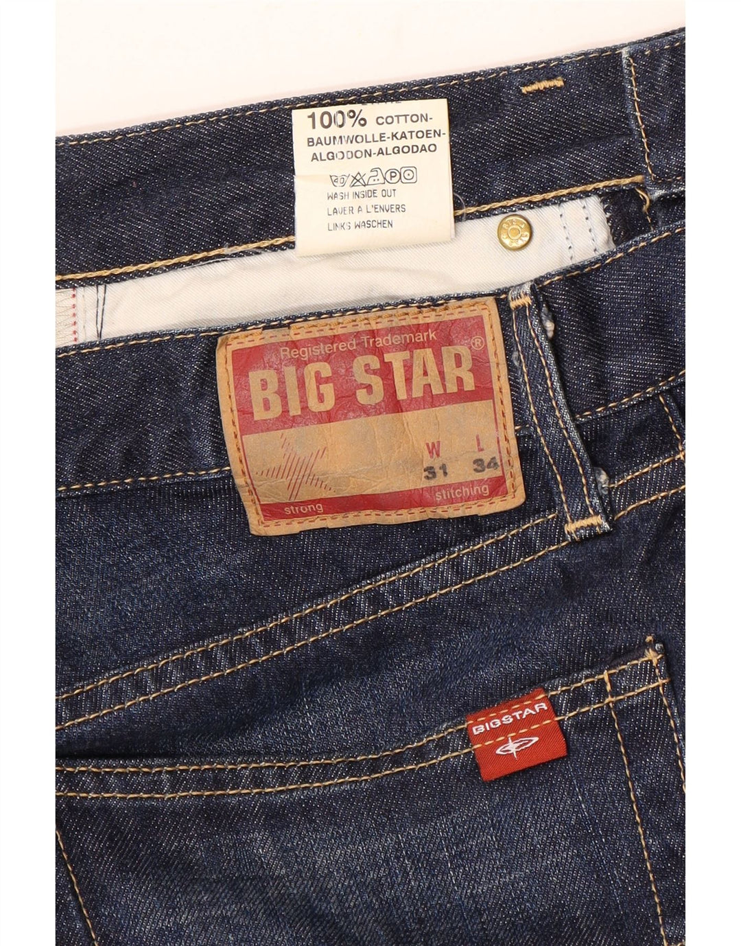 Ανδρικό τζιν ίσιο Big Star W31 L31 Μπλε βαμβακερό