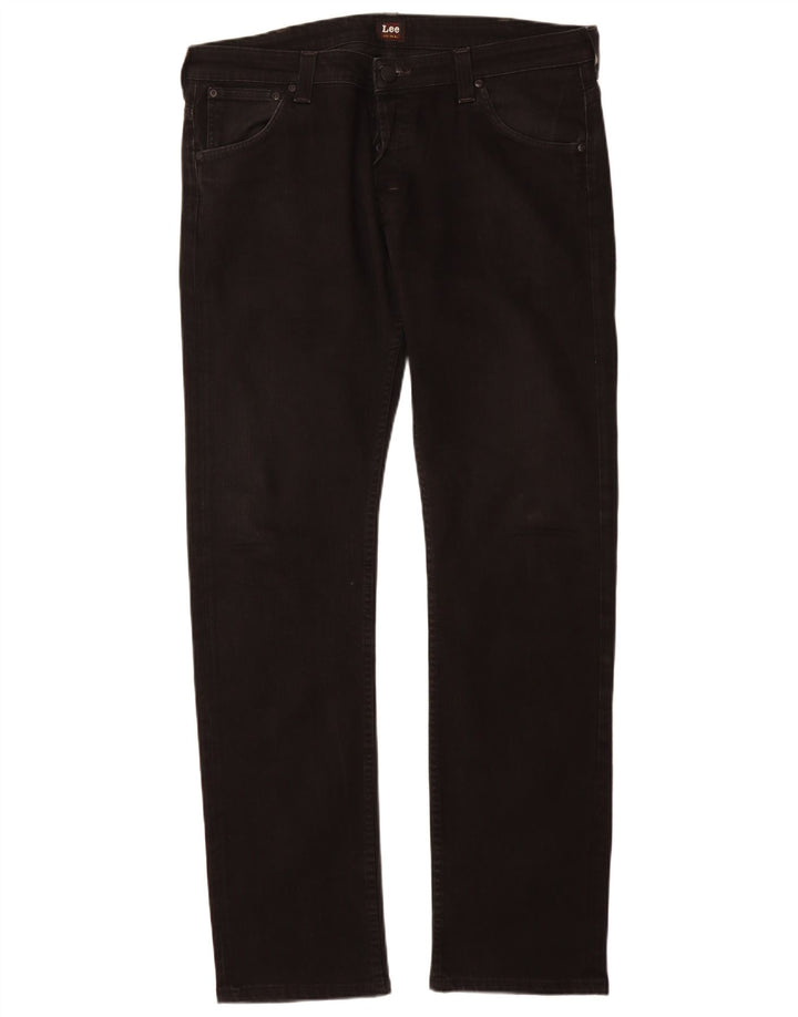 Lee Mens Powell Straight Jeans W38 L36 Μαύρο βαμβακερό