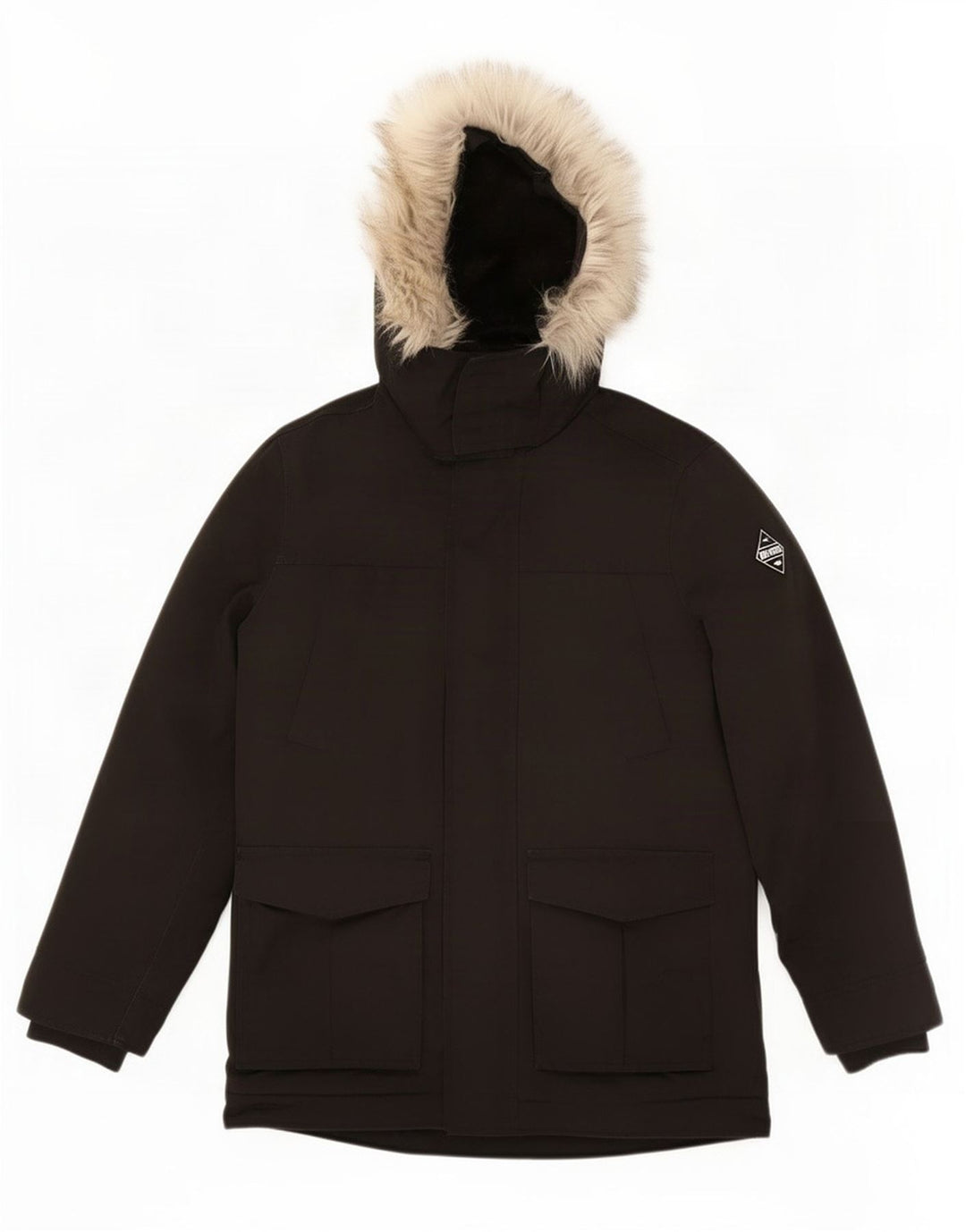 Hollister Ανδρικό μπουφάν σκι με κουκούλα UK 36 Small Black Polyester