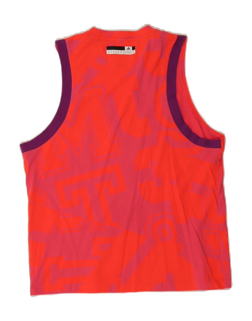 ADIDAS Womens Stella McCartney Graphic Vest Top UK 8/10 Small Pink Vintage Adidas and Second-Hand Adidas from Messina Hembry 