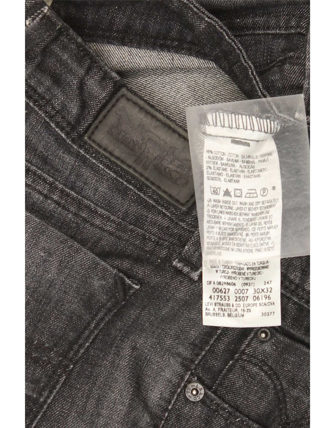 Γυναικείο Levi's 627 Straight Jeans W30 L29 Γκρι βαμβακερό