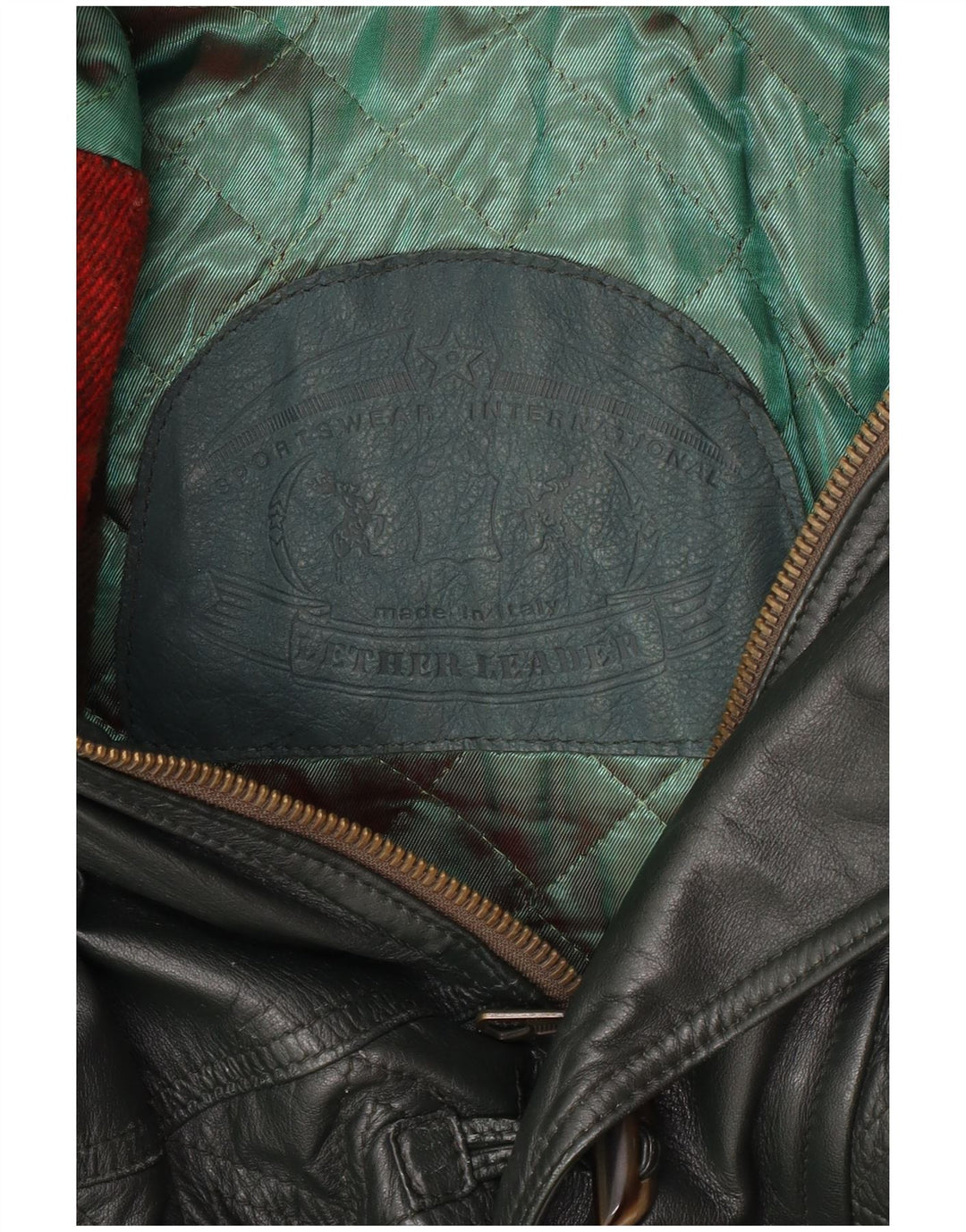 Vintage Ανδρικό Δερμάτινο Παλτό UK 40 Large Green Leather