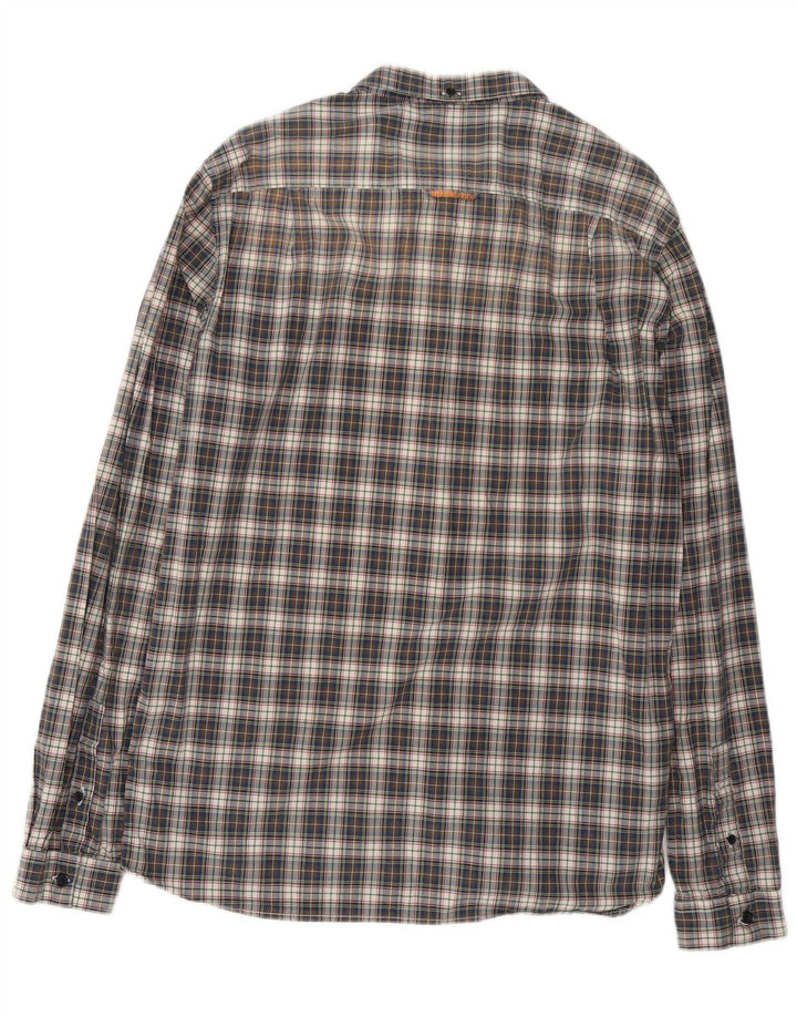 Ανδρικό πουκάμισο Superdry 2XL Navy Blue Check Cotton