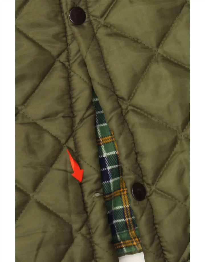 Ανδρικό καπιτονέ μπουφάν VINTAGE UK 42 XL Χακί Πολυεστέρας